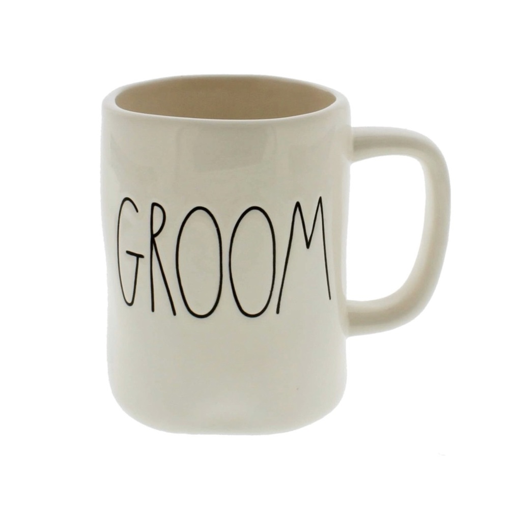 Home | Rae Dunn Black Lettering “Groom” Wedding Ceramic Mug 16 Oz.